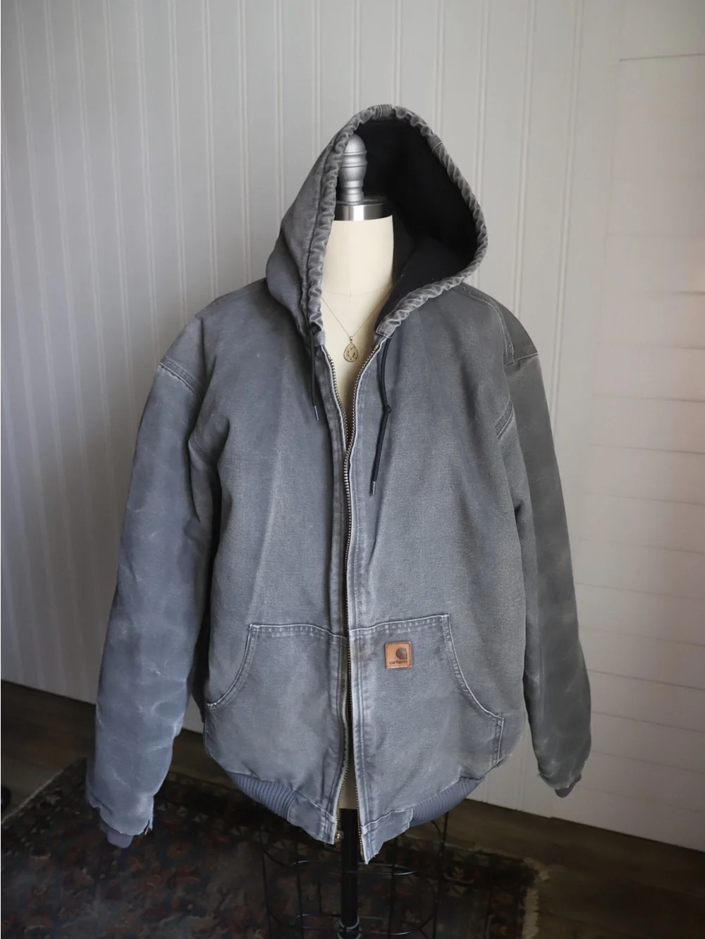 Carhartt Hooded Work Jacket in Faded Gray size 2X Tall
